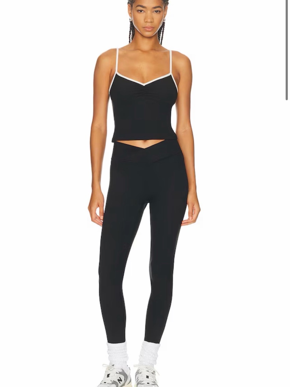 437 Matching Athleisure Set: The V Legging & Ballet Tank in Black Size Medium - Picture 2 of 10